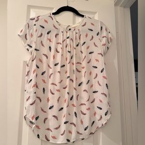 Feather blouse - fall colors